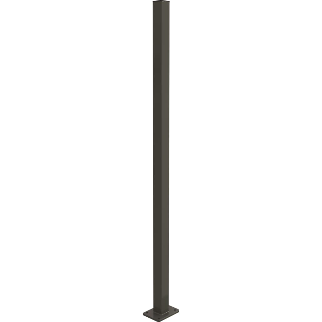 1300mm & 1600mm High Welded Base Plate Post - Black, Monument & White ...