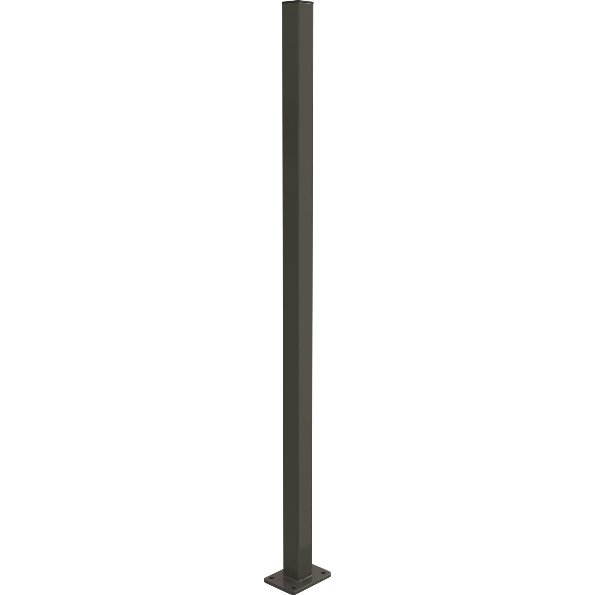 1300mm & 1600mm High Welded Base Plate Post - Black, Monument & White ...