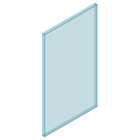 10mm - 850mm High Heat Soaked Glass Panels - 2 Edge Support Design