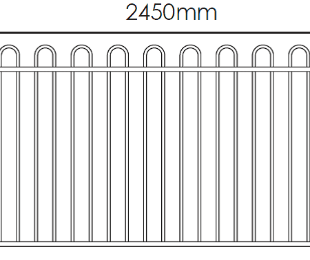 Flat Top Pool Panel - 2450 x 1200mm - Fences Galore DIY Glass Fencing